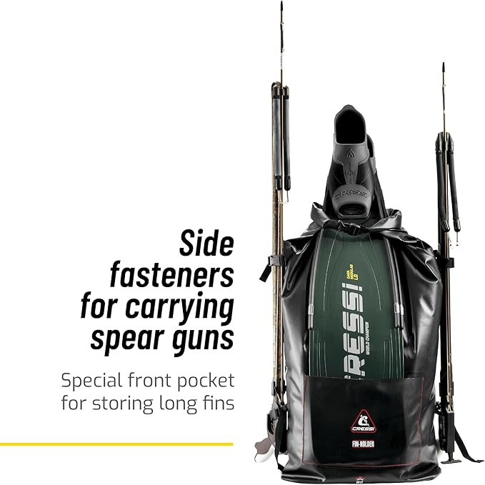 Cressi Dry Bag Gara 60 LT - Backpack Dry Bag for Diving Fins and Diving Material, Unisex Adult
