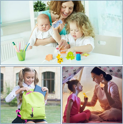 6 Pieces Nurse Flashlight Pediatric Nurse Flashlight Keychain Animal Flashlight Puppy Keychain Tiger Flamingo Sloth Dinosaur Cat Flashlight Keychain Pen Lights for Nurses Badge Reel