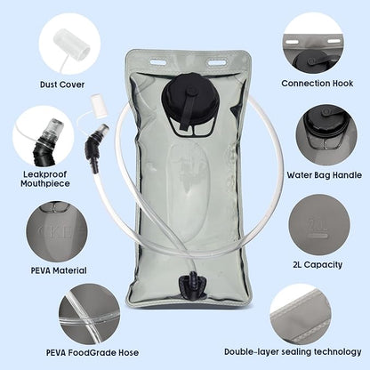 Water Bladder for Hydration Pack Hiking Water Backpack Hydration Backpack Leak Proof Easy Clean 2L 3L Hydration Bladder Water Reservoir Water Pouch for Running Hiking Climbing Camping Cycling Hunting
