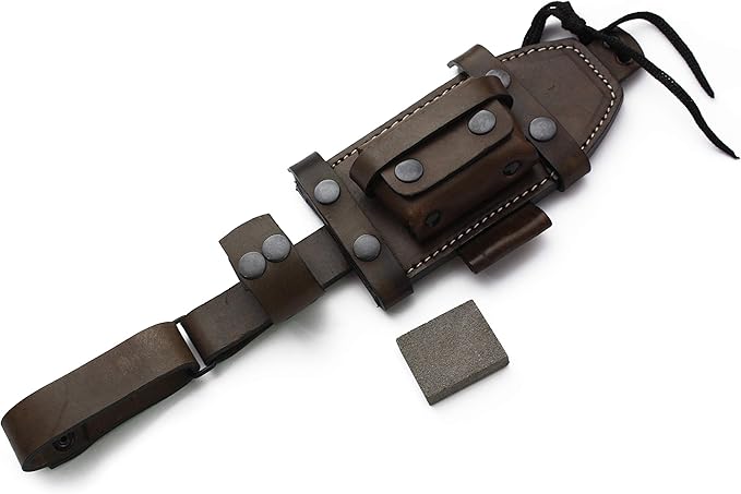 GCS Handmade Brown Bushcraft/Hunter Leather Right/Left Hand Horizontal Knife Knives Sheath - GCS 224