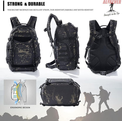 38L Military Tactical Backpack Men Assault Pack Bag|Army Backpacks|Large Camping Hiking Rucksack Daypack for Outdoor