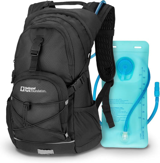 18L Hydration Backpack with 2 Liter Hydro Water Bladder Bag, Lightweight Daypack for Cycling, Hiking, Running, Climbing, for Men Women Kids