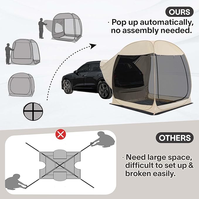 Alvantor Screen House Gazebo, 6-10-15 Person Pop Up Igloo Screened Canopy Tent with Mosquito Netting Sides, Instant UV Resistant Sun Shelter for Garden, Patio, Backyard
