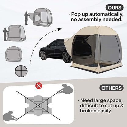 Alvantor Screen House Gazebo, 6-10-15 Person Pop Up Igloo Screened Canopy Tent with Mosquito Netting Sides, Instant UV Resistant Sun Shelter for Garden, Patio, Backyard