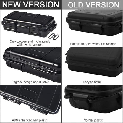 Plastic Storage Case, Waterproof Dry Box Storage Case, Durable Dry Storage Box 2 U‑Shape Buckle Portable Storage Case Waterproof for Camping Fishing