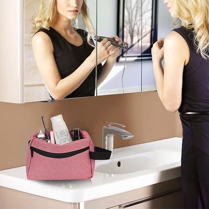 Travel Toiletry bag Toiletry bag for women men Hanging Cosmetic bag Travel accessories Gift for Women Men (Dusky pink)