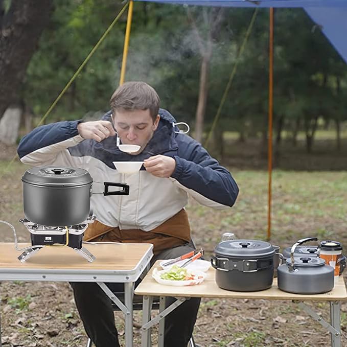 Bulin Camping Stove Burner 3500W/3800W/5800W/6800W/18000W Adjustable Ultralight Backpacking Stove Windproof Camp Portable Propane Stove for Camping Hiking Backpack Outdoor