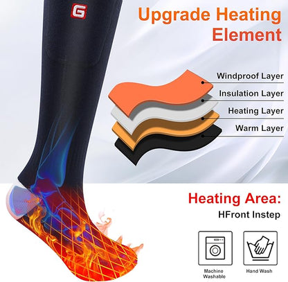 SVPRO Electric Heated Socks Men Women Rechargeable Heating Socks Washable Battery Thermal Foot Warmer Socks Winter Warm Socks