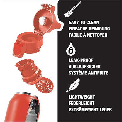 SIGG - Thermo Flask Hot & Cold ONE - Insulated Water Bottle - Tea Filter - Leakproof - BPA-Free - Stainless Steel - 17Oz