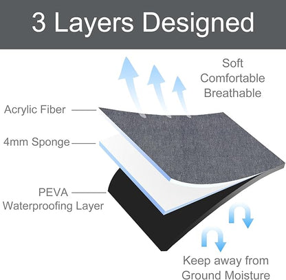 Large Outdoor Blanket, 80'' x 80'' Waterproof Soft Picnic Blanket for Park, Foldable Beach Blanket with Carry Strap, Portable Picnic Mat for Family, Friends Outdoor Together (Grey)