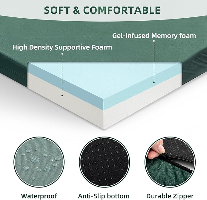 Sleeping Pad for Adults, Comfortable Thick Floor Sleeping Mats for Car Truck Tent with Removable Travel Bag
