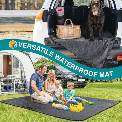 SUN CUBE Large Waterproof Camping Blanket, Fleece Quilted Stadium Blanket for Cold Weather, Windproof Foldable Outdoor Blanket Mat for Picnic, Beach, Pets, Car, 60x80in