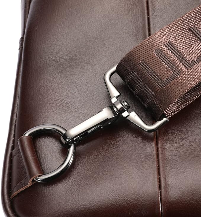 KPYWZER Vintage Leather Sling Bag Backpack for Men Crossbody Shoulder Chest Day Pack Backpacks Coffee