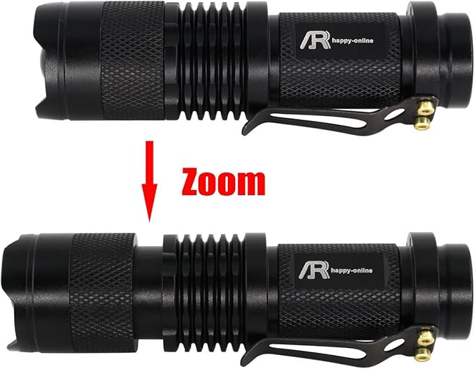 3 Pack Red Light Flashlight, 3 Modes Mini Red LED Flashlight, Zoomable Red Flashlight Torch with Clip for Night Vision, Astronomy, Aviation, Night Observation