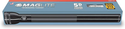 Maglite Heavy-Duty Incandescent 5-Cell D Flashlight in Display Box, Red