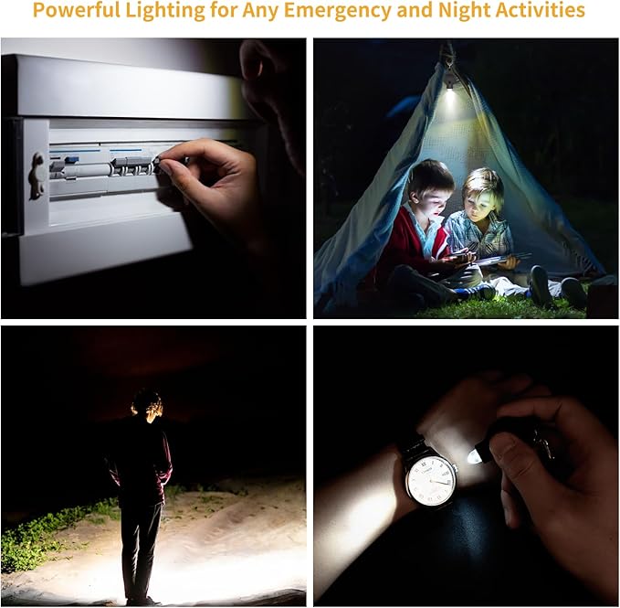 RISEMART Keychain Flashlight, 5 Pack Portable Mini Keychain Light, 14 Lumens Bright LED Keychain Flashlight for Ourdoor Camping Emergency Hiking
