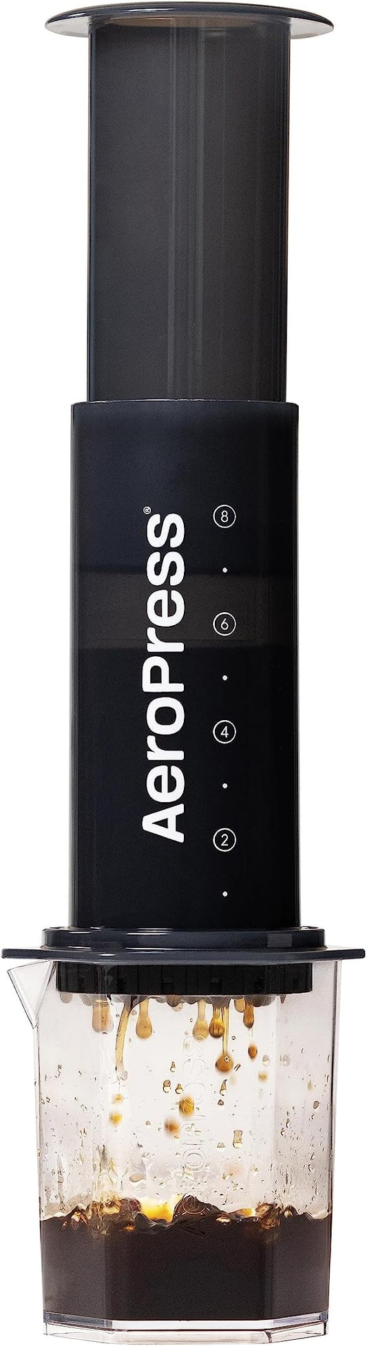 AeroPress Original XL Coffee Press – 3 in 1 brew method combines French Press, Pourover, Espresso. Full bodied, smooth coffee w/out grit or bitterness. Small portable coffee maker for camping & travel