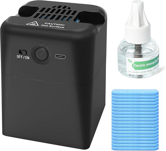 Mosquito Repellent Outdoor Patio, Rechargeable Mosquito Repeller Indoor with 20' Mosquito Protection Zone, for Camping