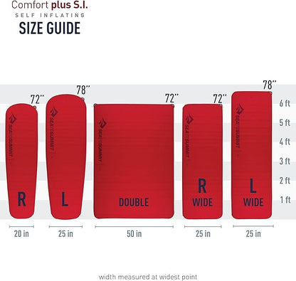 Sea to Summit Comfort Plus Self-Inflating Foam Sleeping Pad for Camping