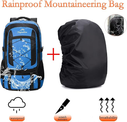 Hiking Backpack Waterproof Lightweight Durable 75L Large Capacity Travel Backpack Suitable for Hiking, Mountaineering, Camping, Fishing...