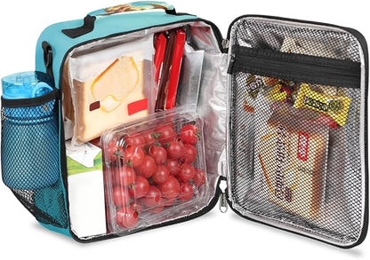 Dragon Lunch Box for Kids, Watercolor Animal Dragon Lunch Bag for Boys Girls, Reusable Insulated Waterproof Lunch Box with Adjustable Shoulder Strap Thermal Cooler Tote Bag for School Daycare Picnic