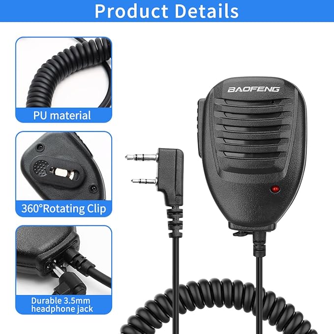 BAOFENG UV-5R 8W Ham Radio Long Range Handheld UV5R Dual Band VHF UHF Baofeng Radio with 3800mAh+1800mAh Battery,Speaker Mic and Programming Cable Walkie Talkies Full Kit