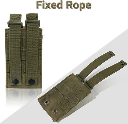 2 Pack Radio Case Radio Holder Molle Tactical Radio Holster Military Heavy Duty Radios Pouch Bag for Baofeng UV-5R F8HP UV-5R GT-3 UV-82 Two Ways Walkie Talkies Compatible with Bags Packs/Duffels