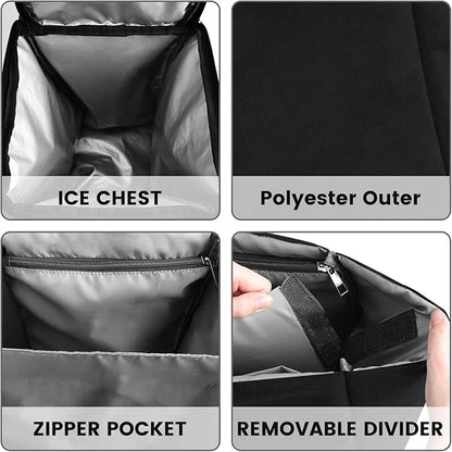 Cooler Organizer for Bogg Bag Accessories for Bogg Bags X Large Original Polyester Ice Chest with Divider Tray Portable Floating Cooler Leak-Proof with Zipper