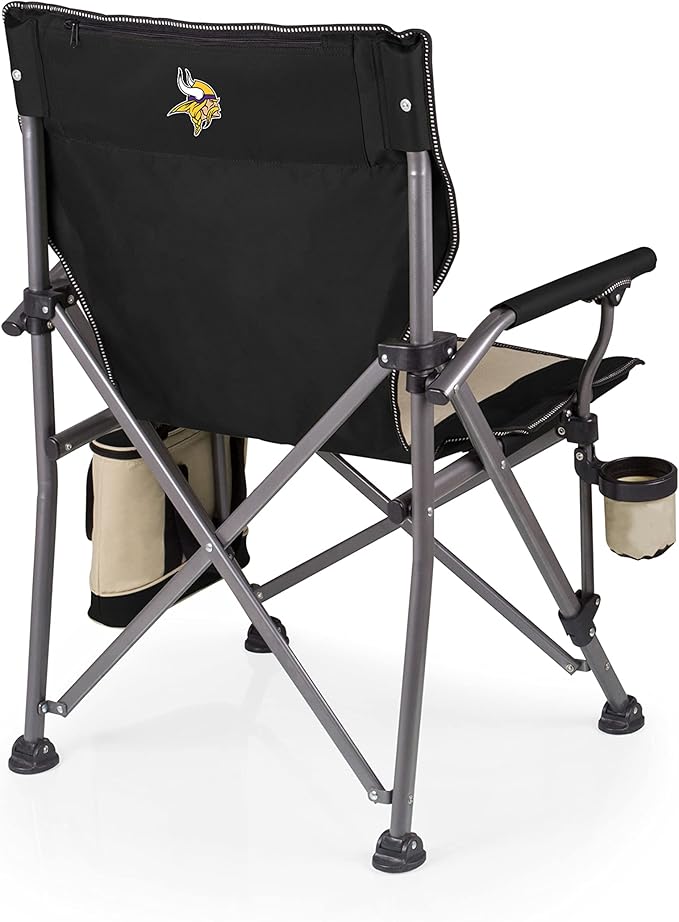 PICNIC TIME NFL Outlander Folding Camping Cooler, Heavy Duty Beach Chair