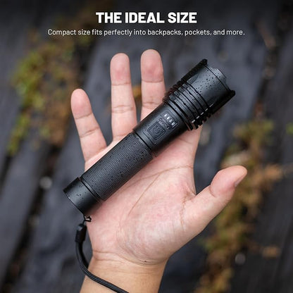 azamine Rechargeable LED Flashlight High Lumens - High Powered 990000 Lumen Super Bright Flashlights with 3 Modes, IPX6 Waterproof, Portable Handheld Flash Light for Home, Camping, Outdoor