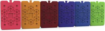 TrekProof Multicolor Lunch Bag Ice Packs, 6-Piece Set, Reusable and Eco-Friendly, Portable and Compact, Ideal for Travel, Camping, Picnics, and School
