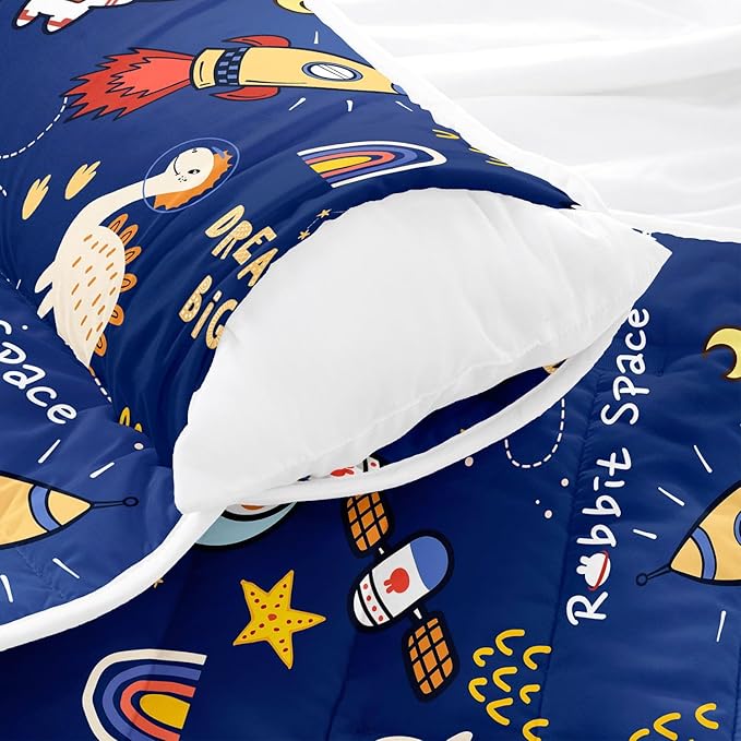 Space Nap Mat - Space Ship Galaxy Sleeping Bag with Removable Pillow - Daycare and Sleepovers Preschool Kindergarten Bedding Set for Kids Toddler Boys Girls