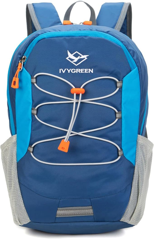 Little Kids Hiking Backpack for Boys or Girls, Small Daypack for Camping or Travel (Blue)