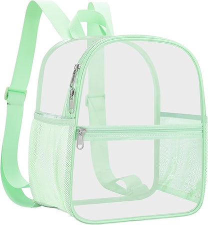 Oraben Clear Backpack for Stadium Events Clear Stadium Backpack 12x6x12 Bag (Nylon Shoulder Straps, Avocado Green)