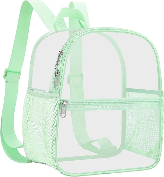 Oraben Clear Backpack for Stadium Events Clear Stadium Backpack 12x6x12 Bag (Nylon Shoulder Straps, Avocado Green)