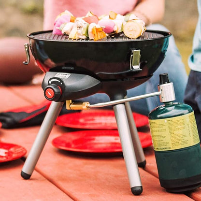 Coleman 4-in-1 Portable Propane Camping Stove, Includes Stove, Wok, Griddle & Grill; Camping Grill with Instastart Ignition, Grease Tray, & 7000 BTUs of Power for Camping, Tailgating, Grilling