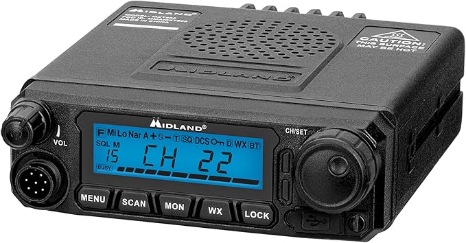 Midland – MXT500-50 Watt GMRS MicroMobile® Two-Way Radio - Farms Ranches Overlanding Trails Off-roaders - 8 Repeater Channels - Compact Design External Magnetic Mount 2.1dB Unity Gain Antenna