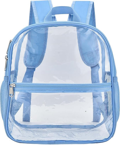 Oraben Clear Backpack for Stadium Events Clear Stadium Backpack 12x6x12 Bag (Enhanced Strap, Sky Blue)