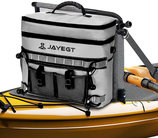 Kayak Cooler Behind Seat - Waterproof Cooler Bag Compatible with Lawn-Chair Seat Kayak，Kayak Accessories Camping Cooler, Portable Ice Chest for Fishing, Beach,Picnic, Trips