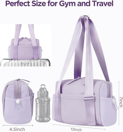 Mini Gym Bag for Women Girls Small Gym Tote Bag with Wet Compartment Waterproof Travel Duffle Bag Cute Workout Sport Bag