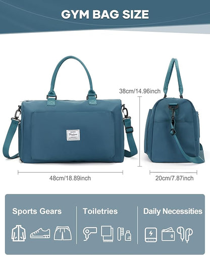 Gym Bag Womens,Travel Duffel Carry on Bag Sport Tote Bag Weekend Overnight Bag