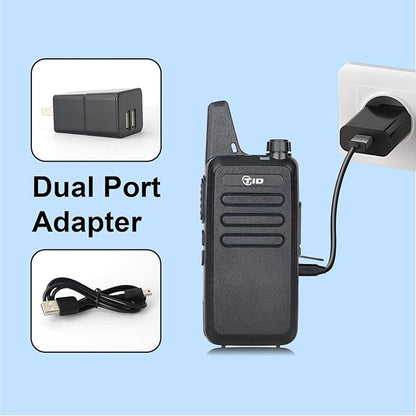 2 Pack Tid Radio TD-M8s Rechargeable Walkie Talkies for Adults Long Range