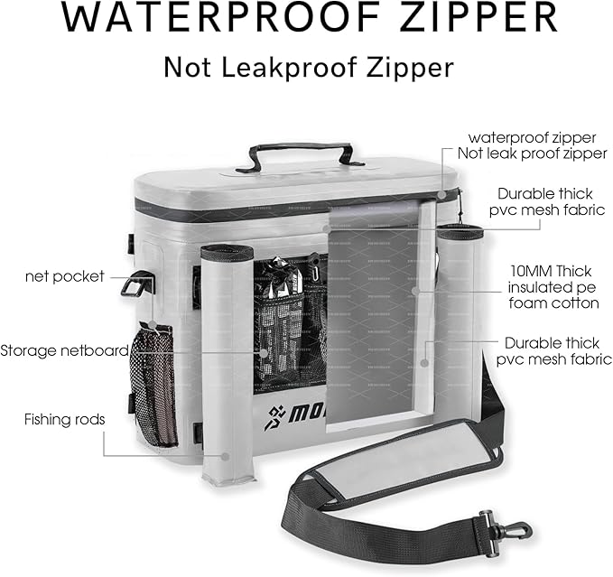 Kayak Cooler,Waterproof Kayak Seat Back Cooler for Kayaking,Kayak Accessories Cooler Bag,Protable Ice Chest,Beach Cooler,Travel Cooler for Camping or Lunch Bag