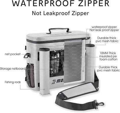Kayak Cooler,Waterproof Kayak Seat Back Cooler for Kayaking,Kayak Accessories Cooler Bag,Protable Ice Chest,Beach Cooler,Travel Cooler for Camping or Lunch Bag