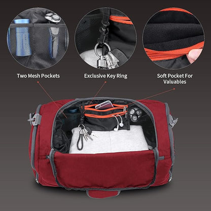 Canway Sports Gym Bag, Travel Duffel bag with Wet Pocket & Shoes Compartment for men women, 45L/40L, Lightweight