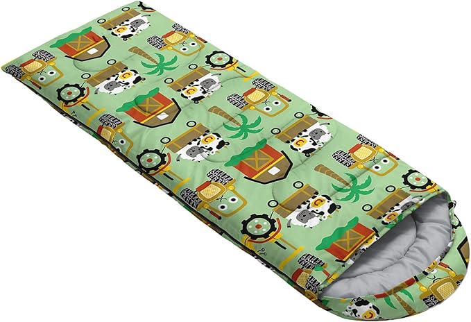 Kids Sleeping Bag for Boys Girls,Cute Puppy Print-Lightweight Warm Portable Outdoor Indoor-Waterproof Cold Weather Resistant Sleeping Bag for Camping Hiking
