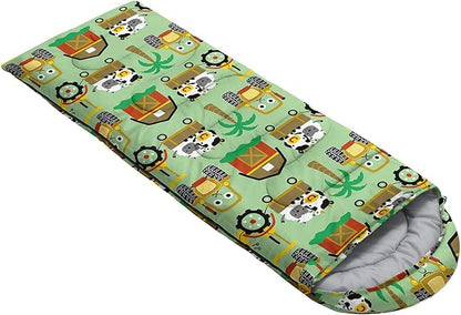 Kids Sleeping Bag for Boys Girls,Cute Puppy Print-Lightweight Warm Portable Outdoor Indoor-Waterproof Cold Weather Resistant Sleeping Bag for Camping Hiking