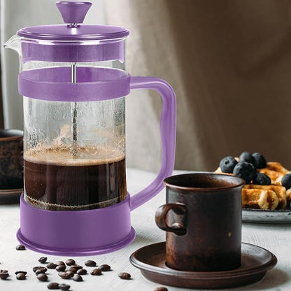 Utopia Kitchen 34 Ounce 1 Liter French Press Coffee Maker, Tea Maker, Travel Coffee Presses, Heat Resistant Thickened Borosilicate Coffee Pot for Camping Travel Gifts, Plum Pack of 1