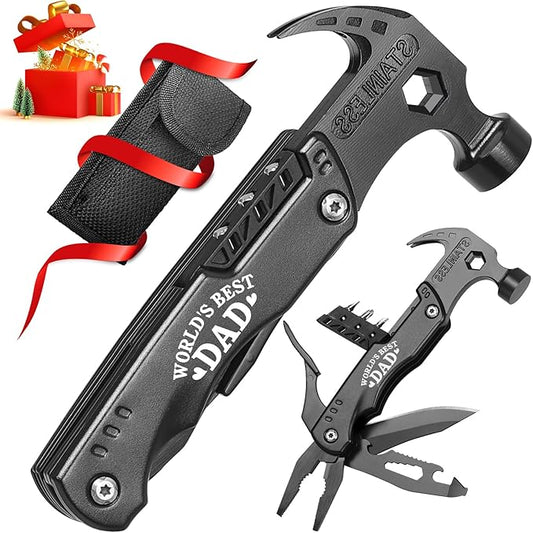 Fathers Day Ideal Gifts for Dad - Dad Gifts from Daughter Wife Son, Gifts for Dad - Fathers Day Best Dad Ever Gifts, Dad Birthday Gift -Multitool Hammer, Christmas Dad Gifts for Step dad, Husband, Men