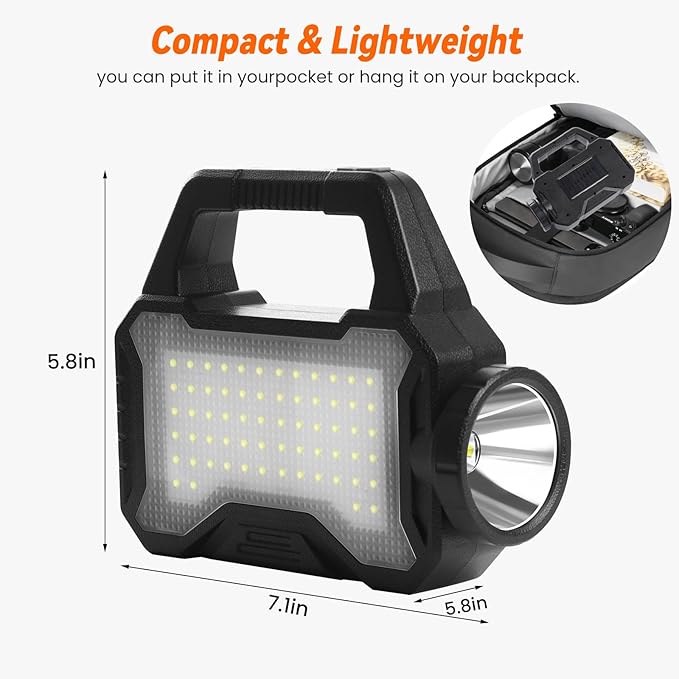 Solar Flashlight,Multifunctional Flashlight Solar Flashlight,led Flashlight Cell Phone Charger,USB Charging,Suitable for Home,Fishing,Outdoor Camping
